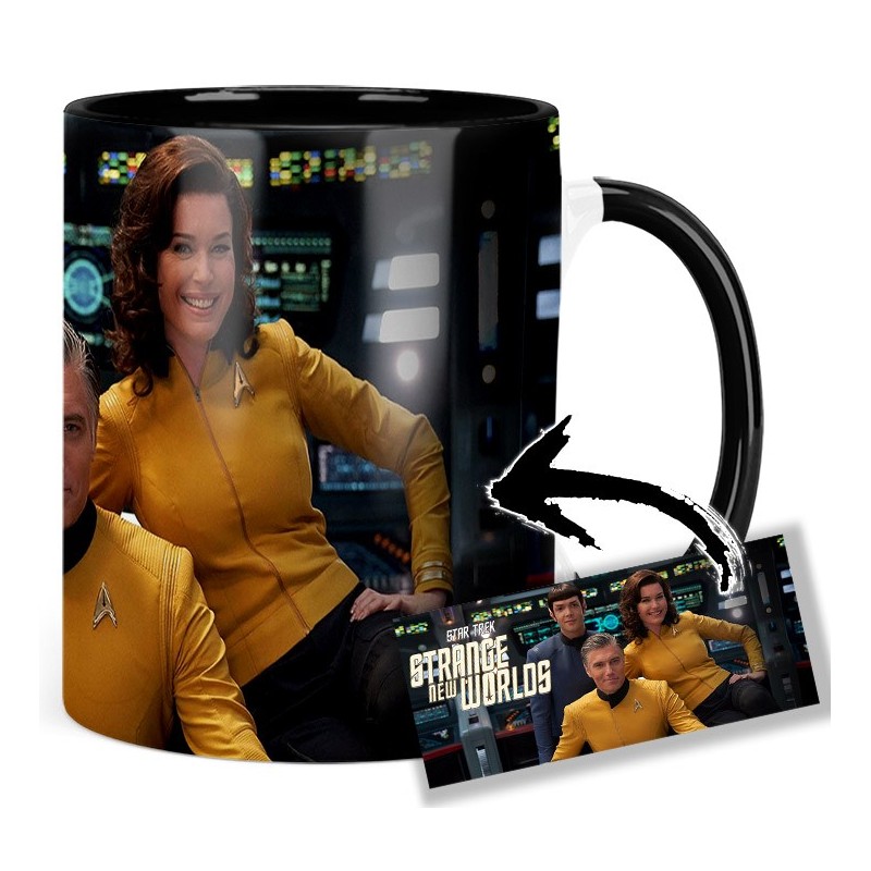 Star Trek Strange New Worlds Anson Mount Ethan Peck Rebecca Romijn Mt Mug