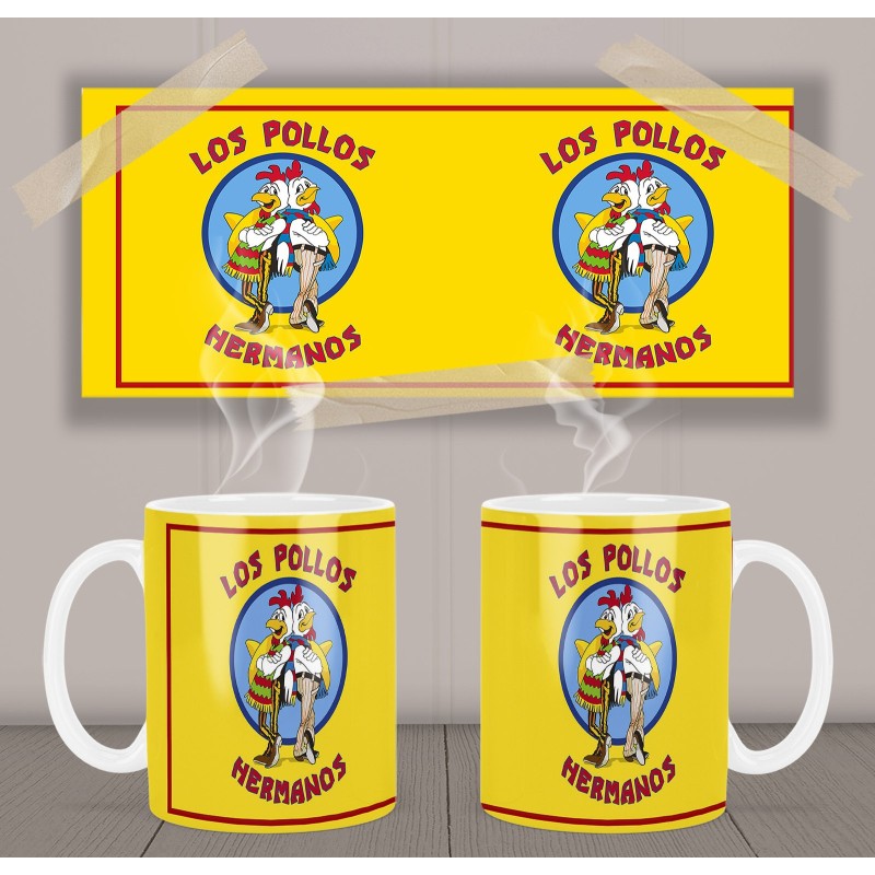 Tazza In Ceramica Los Pollos Hermanos 312ml – Breaking Bad – Decorata A Mano, Lavabile In Lavastoviglie - 2