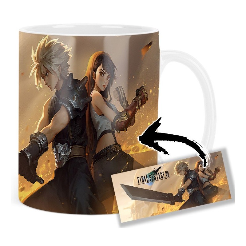 Final Fantasy VII Cloud Strife Tifa Lockhart Mv Tasse