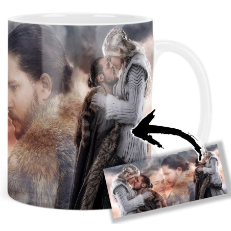 Game Of Thrones Jon Snow Kit Harington Daenerys Targaryen Emilia Clarke Mv Tasse
