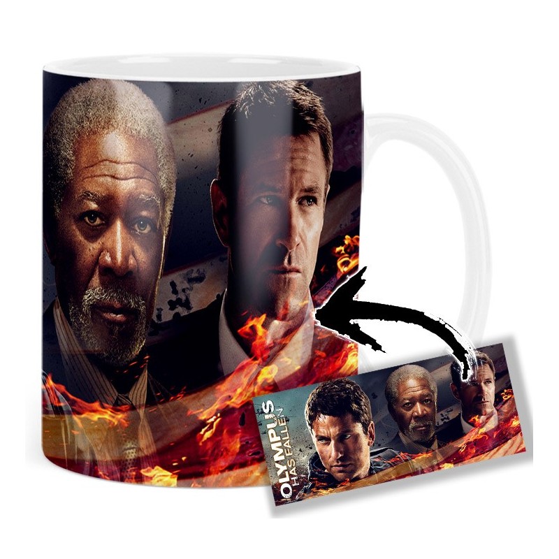 Olympus Has Fallen Gerard Butler Morgan Freeman Aaron Eckhart Mt Tasse